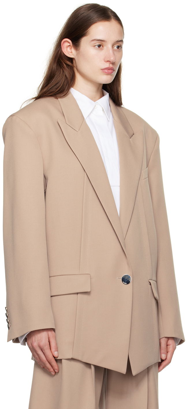 Frakker The Attico Attico Glen Blazer Beige | 241WCG46 W046, 1