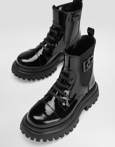 Tilbehør Dolce & Gabbana Dolce & Gabbana Patent Leather Ankle Boots With Elastic Sort | D11360A9A8180999, 3