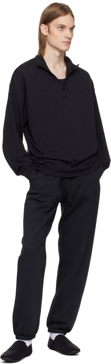 Sweater SKIMS SKIMS Jersey Relaxed Quarter Zip Sweatshirt Sort | PL-ZUP-6901M-OBSIDIAN, 3
