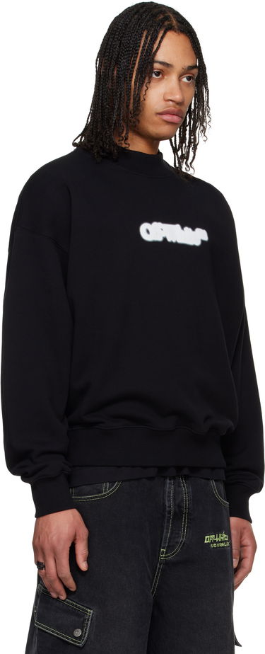Sweatshirt Off-White Off-White Spray Arrow Skate Crewneck Sort | OMBA054S25FLE0041001, 4