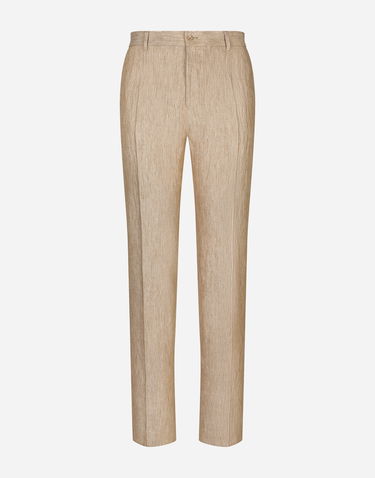 Bukser Dolce & Gabbana Classic Linen Pants Beige | GP0D6TFU4L0S8230, 0