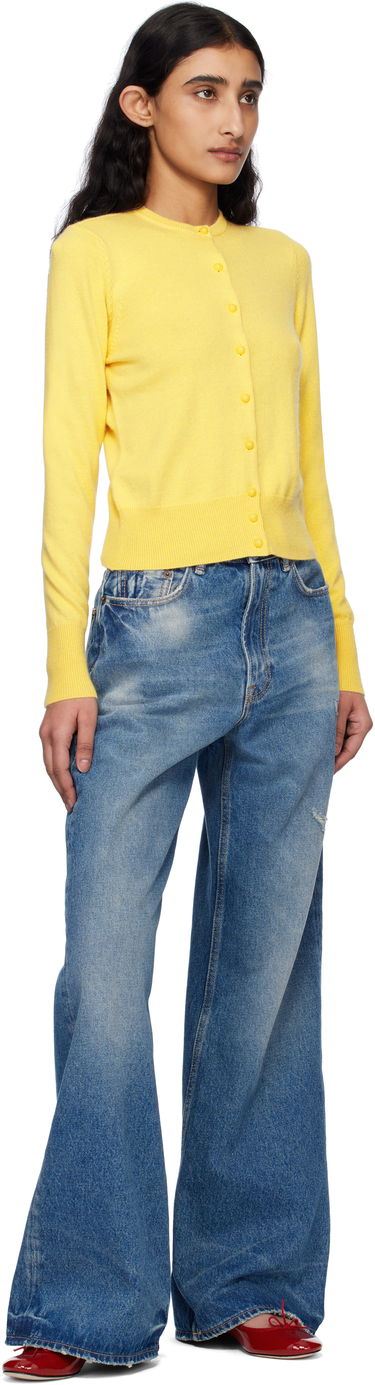 Sweater GUIZIO Guizio Emelie Cropped Cardigan Gul | S25106S047, 3