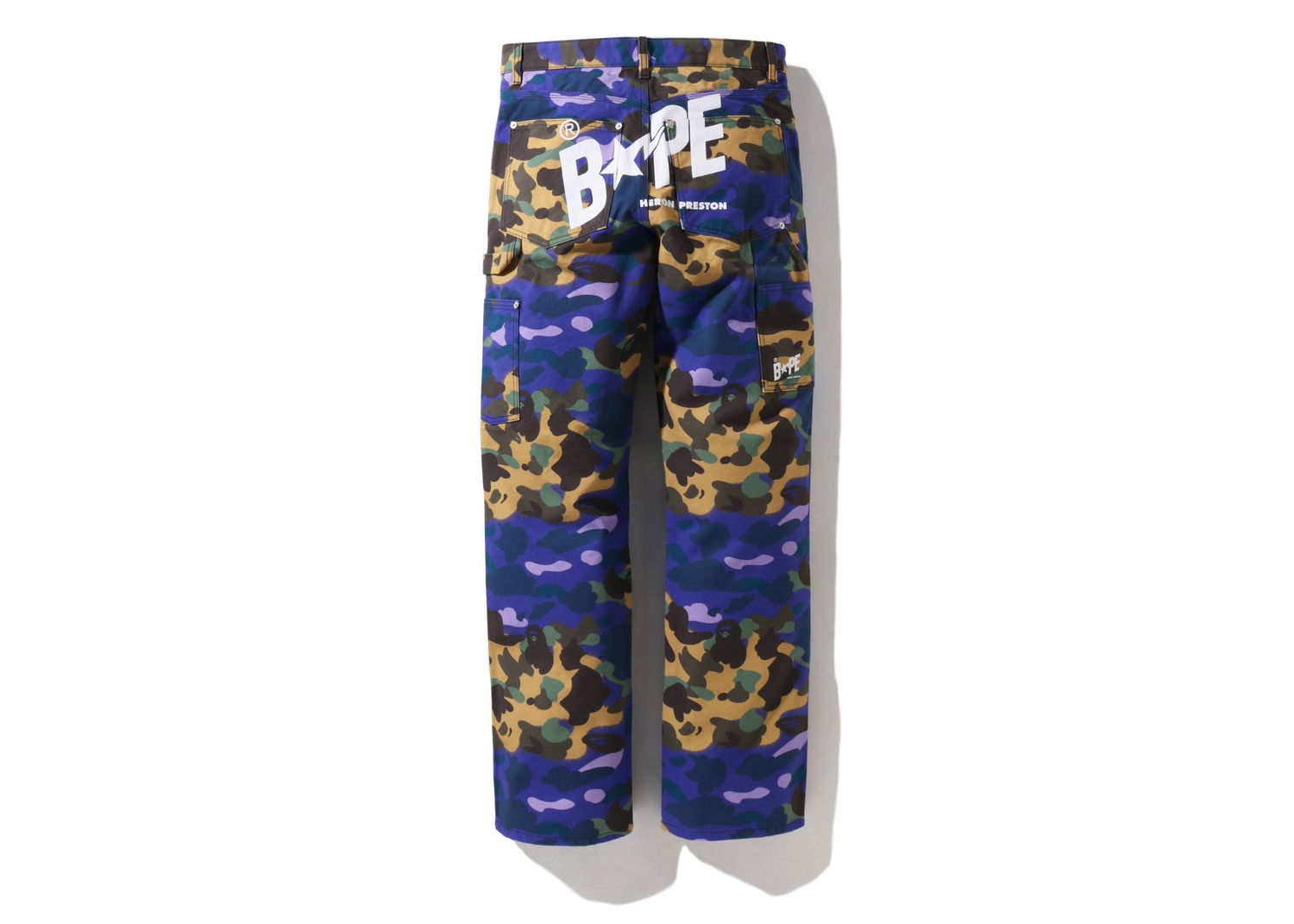 Joggingbukser BAPE Heron Preston x Mix 1st Camo Duck Painter Pants Lilla | 1I23-152-905, 0
