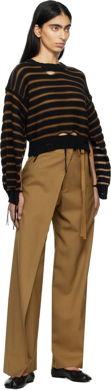 Sweater Maison Margiela MM6 Maison Margiela Striped Distressed Crewneck Sweater Flerfarvet | S52HL0042 M13080, 3