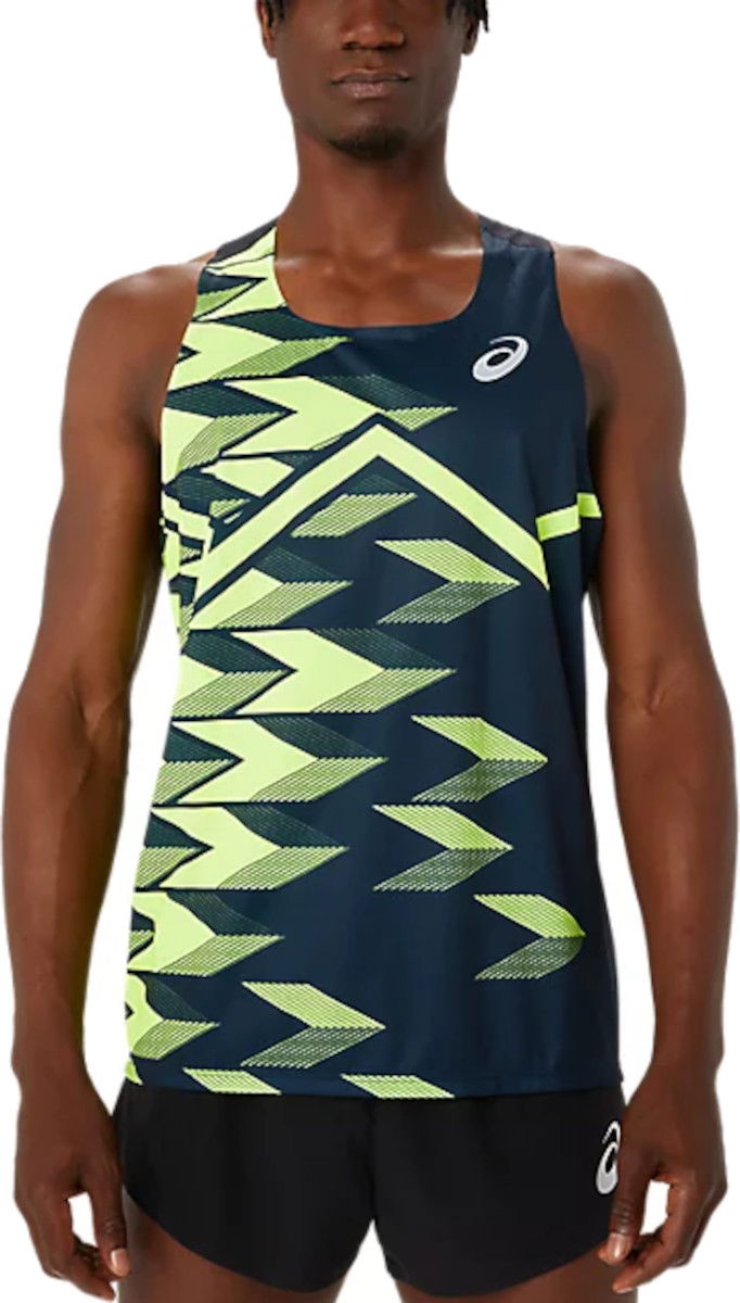 Tanktop Asics MEN LIGHT GRAPHIC SINGLET Mørkeblå | 2091a683-410