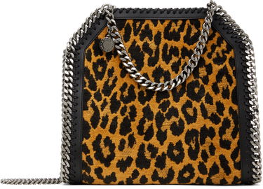 Skuldertaske Stella McCartney Leopard Print Mini Chain Bag Brun | 371223WP0494, 0