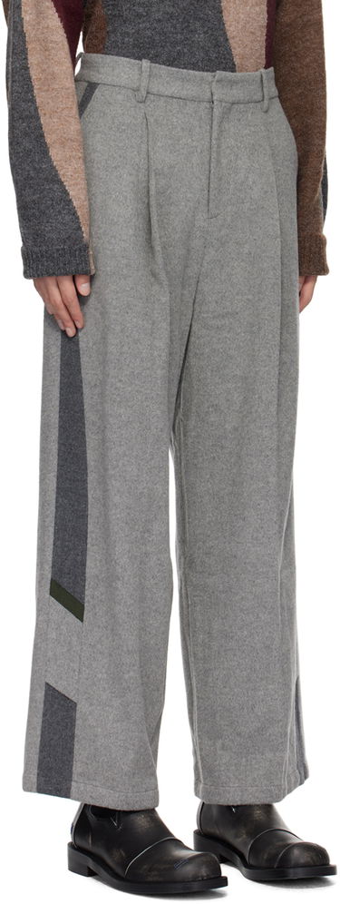 Bukser ADER ERROR Wool Straight-Leg Trousers Grå | BMADFWSA0203GR, 4