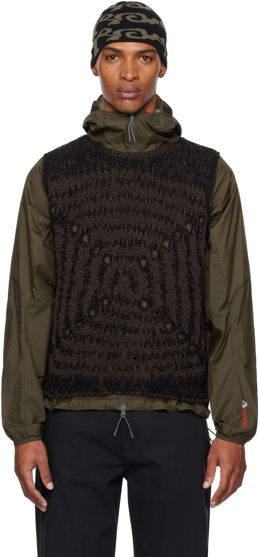 Vest ROA ROA Vortex Crewneck Vest Grøn | RBMW0374YA41