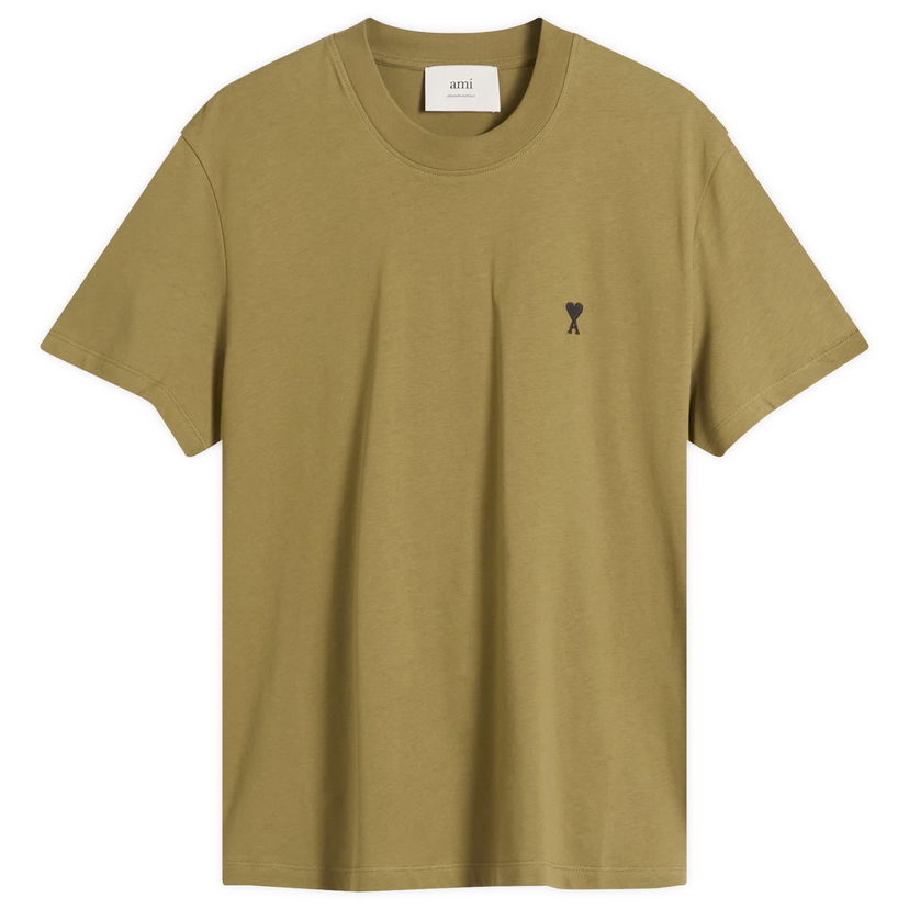 T-shirt AMI Men's AMI Paris Light Jersey ADC T-Shirt, Size Large Grøn | H25HTS346-724-298H25