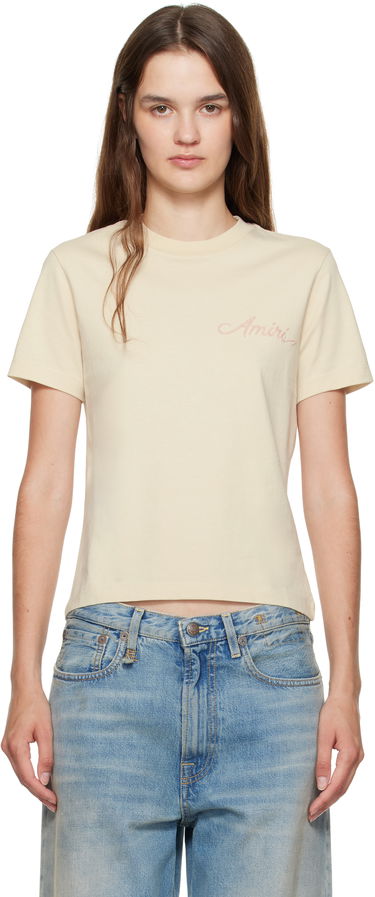 T-shirt AMIRI Amiri Bandana Patch T-Shirt Beige | AWJYTE1061, 0