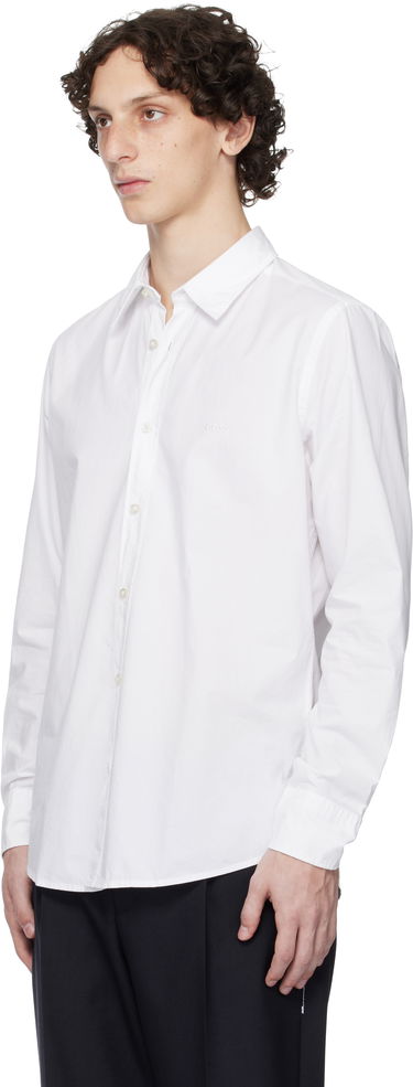 Skjorte BOSS Regular-Fit Cotton Poplin Shirt Hvid | 50518304, 4