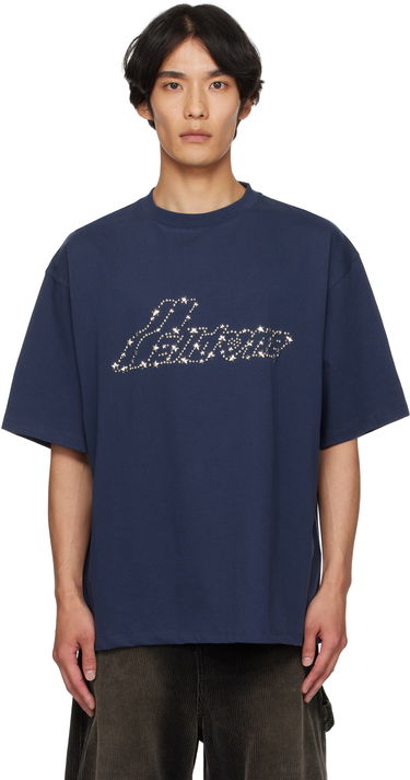 T-shirt We11done Pearly 'Se11done' Logo T-Shirt by We11done Mørkeblå | WD-TT2-25-735-U-NV, 0
