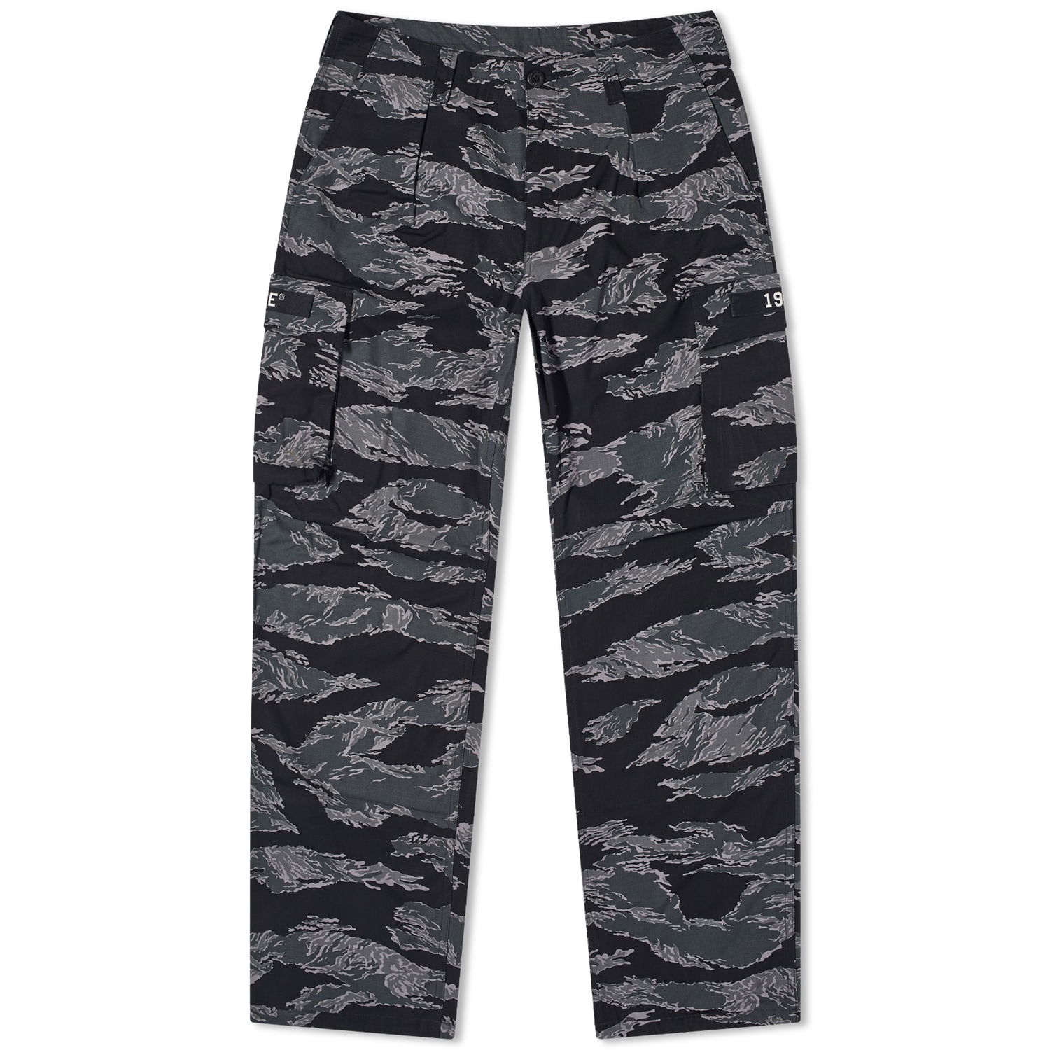 Bukser BAPE Tiger Camo Relaxed Fit Military Pants Black Sort | 001PTI701002F-BLK, 0