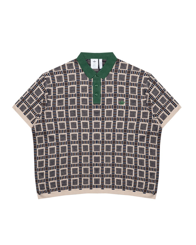 Polo skjorte adidas Originals BRAIN DEAD Knit Polo Shirt Beige | JN7151