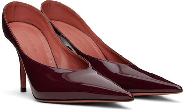 Sneakers og sko Amina Muaddi Patent Leather Pumps Bourgogne | ANOK MULE PATENT, 3