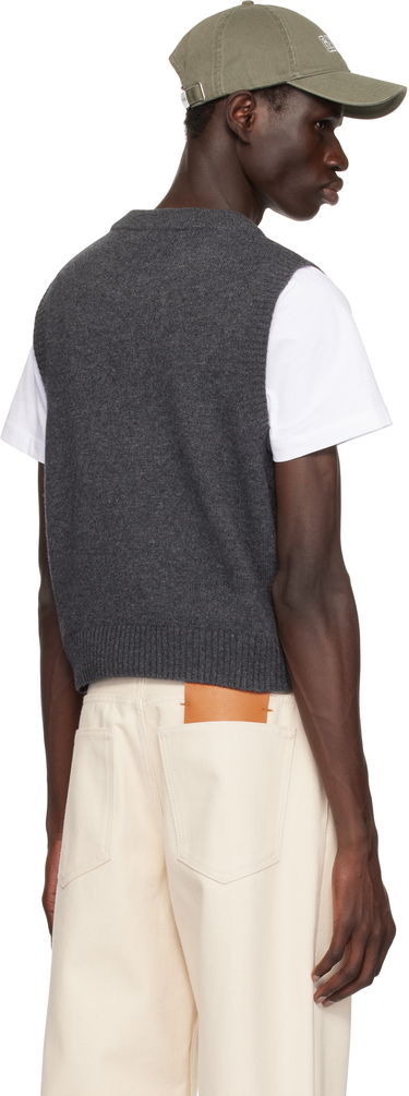 Sweater GANNI GANNI Graphic Cats Knit Vest Grå | K2375, 2