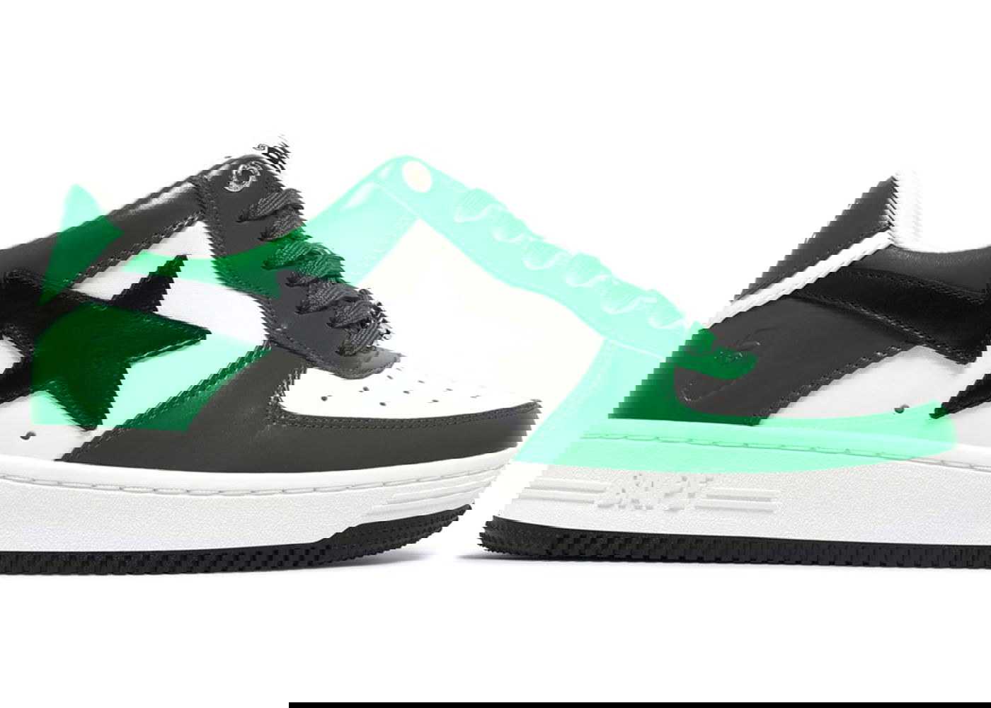 Sneakers og sko BAPE A Bathing Ape Bape Sta #3 M2 White Green Black Grøn | 1K30-191-303-GRN/1K30-291-303-GRN/001FWK301303_GRN, 0