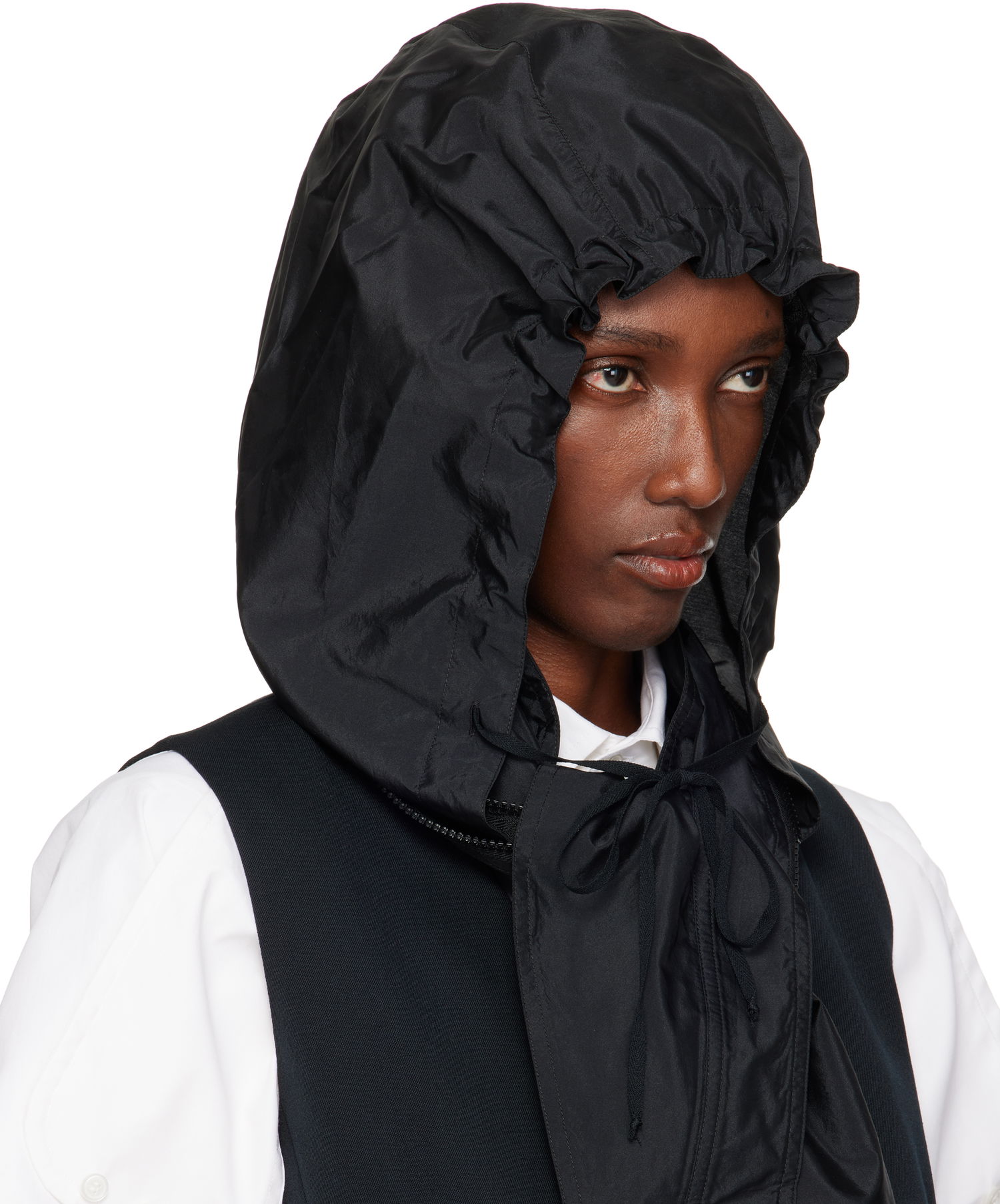 Tørklæde Maison Margiela Maison Margiela Hooded Neck Scarf Sort | S51TH0092 M35350, 1