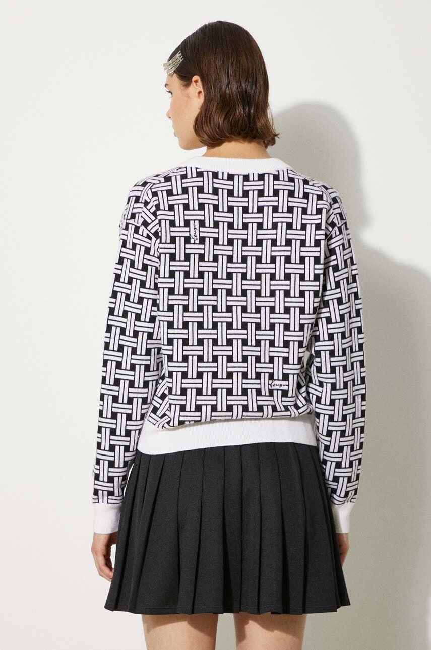 Sweater KENZO Weave Cardigan Hvid | FE62CA4723CA.02, 1