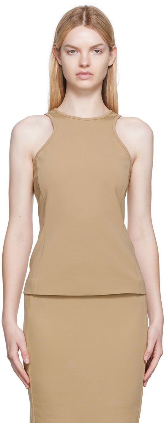 Tanktop Max Mara Max Mara Fascino Tank Top Beige | 19460729600 MM13027