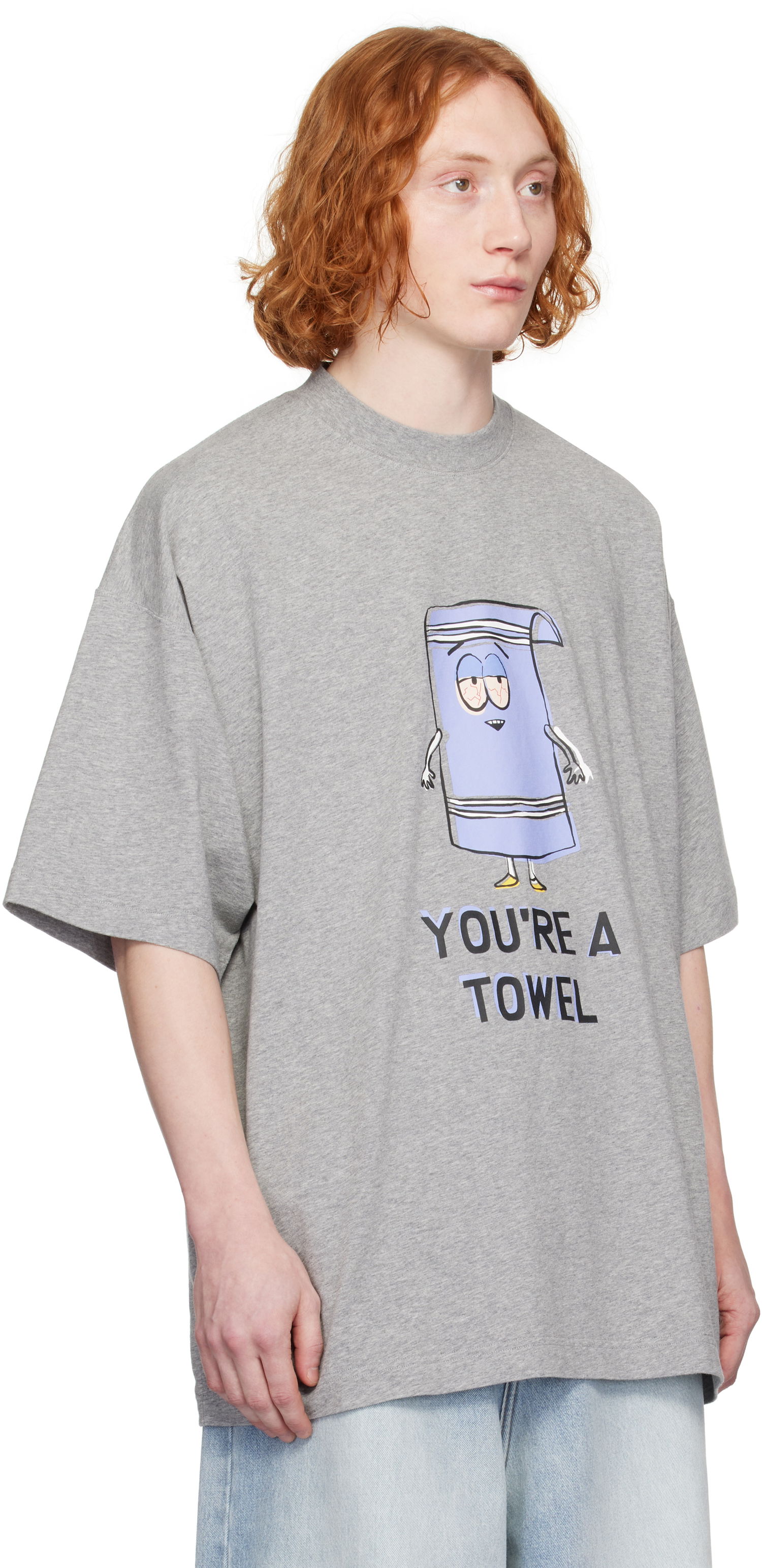 T-shirt VETEMENTS Vetements 'You're a Towel' Oversized T-Shirt Grå | UA66TR615G, 1