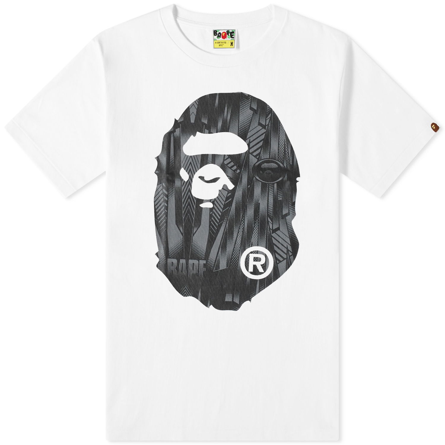 T-shirt BAPE Speed Racer Big Ape Head T-Shirt White/Black Hvid | 001TEJ301036M-WHTBLK, 0