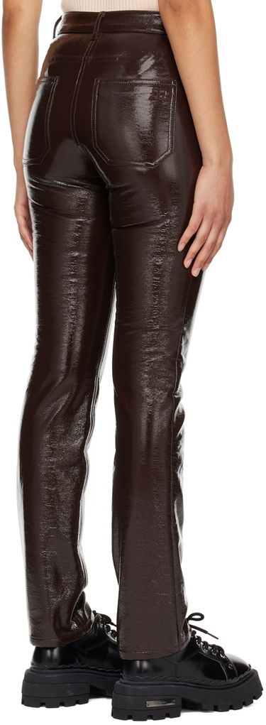 Bukser Courrèges Five-Pocket Vinyl Trousers Brun | PERCPA013VY0003, 2