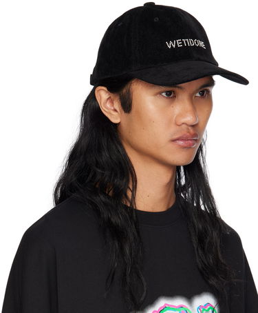 Kasket We11done Embroidered Logo Denim Cap Sort | WD-AH2-24-401-U-BK, 1