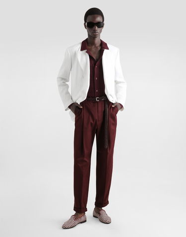 Jakke Dolce & Gabbana Dolce & Gabbana Double-breasted Linen Jacket Hvid | G2QS7TFU4MCW0800, 1