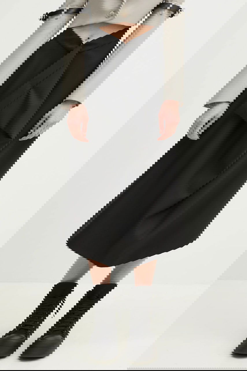 Nederdel KENZO Kenzo Midi A-Line Draped Skirt Sort | FF52JU3149RA.99, 0