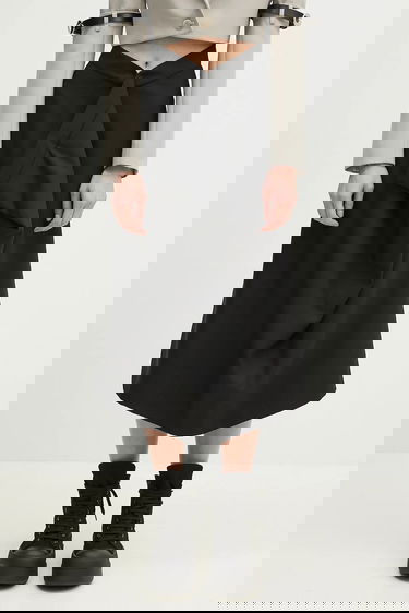 Nederdel KENZO Kenzo Midi A-Line Draped Skirt Sort | FF52JU3149RA.99, 0