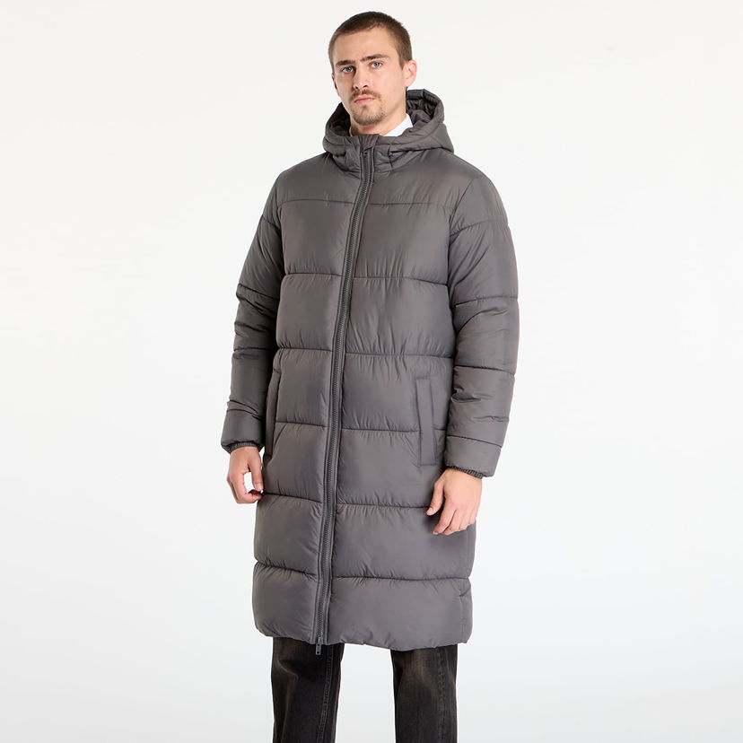 Frakker Urban Classics Hooded Long Puffer Coat Grå | TB7010-03516