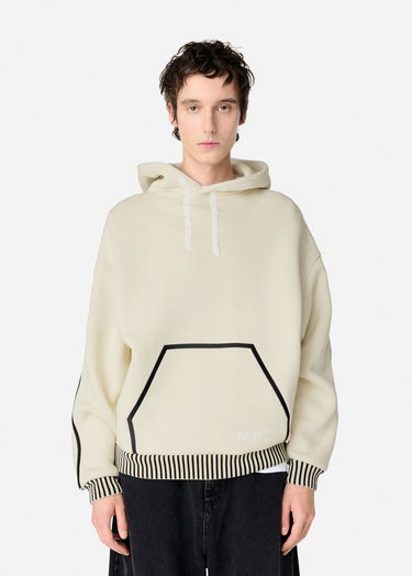 Sweatshirt AXEL ARIGATO Relaxed-Fit Hoodie with Striped Trim Beige | A2974003, 2