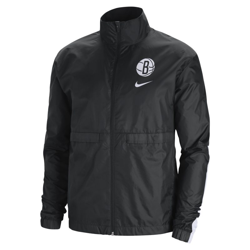 Jakke Nike Brooklyn Nets Courtside NBA Tracksuit Jacket Sort | DN8748-010, 0