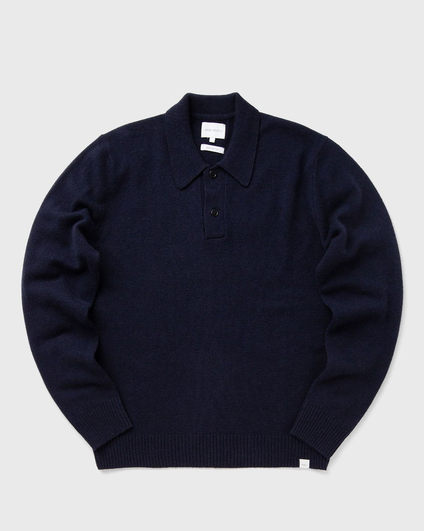 Polo skjorte NORSE PROJECTS Standard Merino Lambswool Polo Sort | N45-0621-7004
