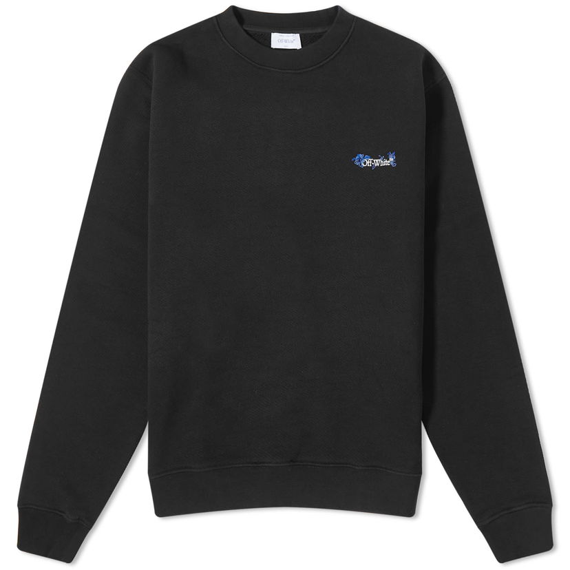 Sweatshirt Off-White Flower Arrow Regular Crewneck Sweatshirt Sort | OWBA055F23JER0071045