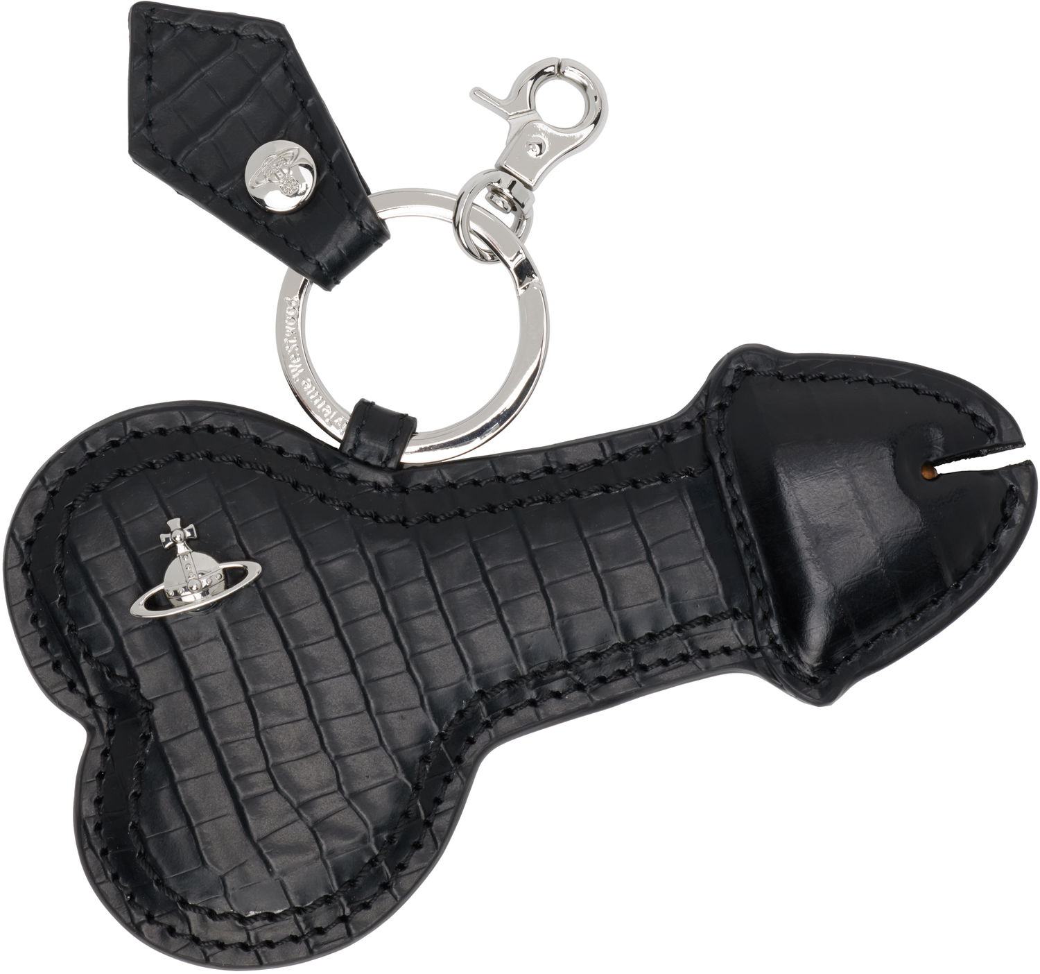 Nøgleringe Vivienne Westwood Vivienne Westwood Bell End Leather Keychain Sort | 8203012KU-L00C0-, 0