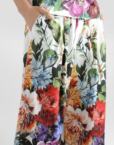 Bukser Dolce & Gabbana Dolce & Gabbana Flower Bouquet-Print Poplin Culottes Flerfarvet | FTDCXTHS5TRHA5PC, 3