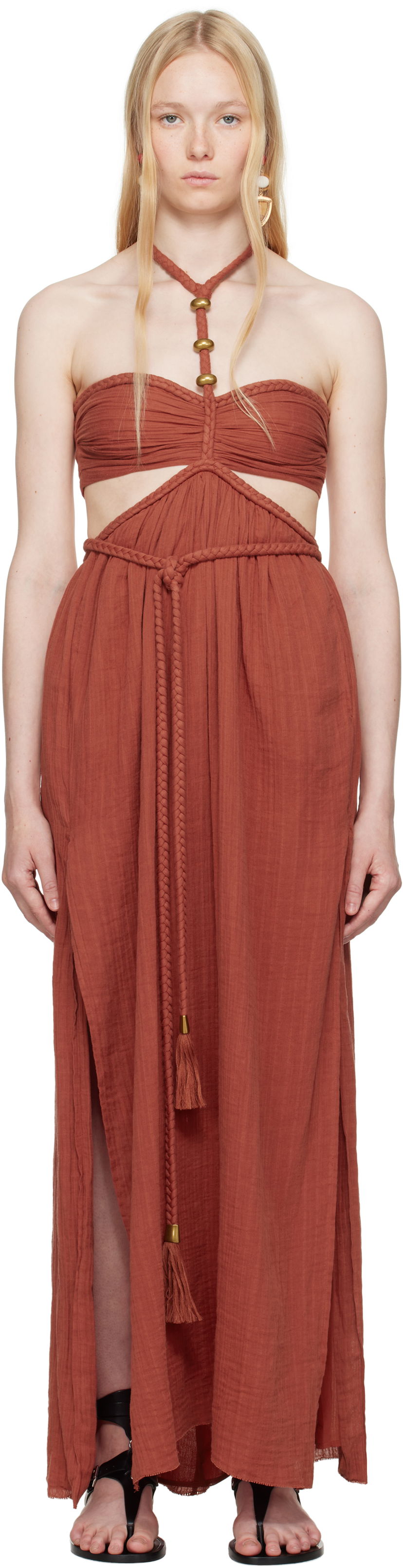 Kjole ISABEL MARANT Isabel Marant Justine Maxi Dress Rød | RO0782FA-C2J11I