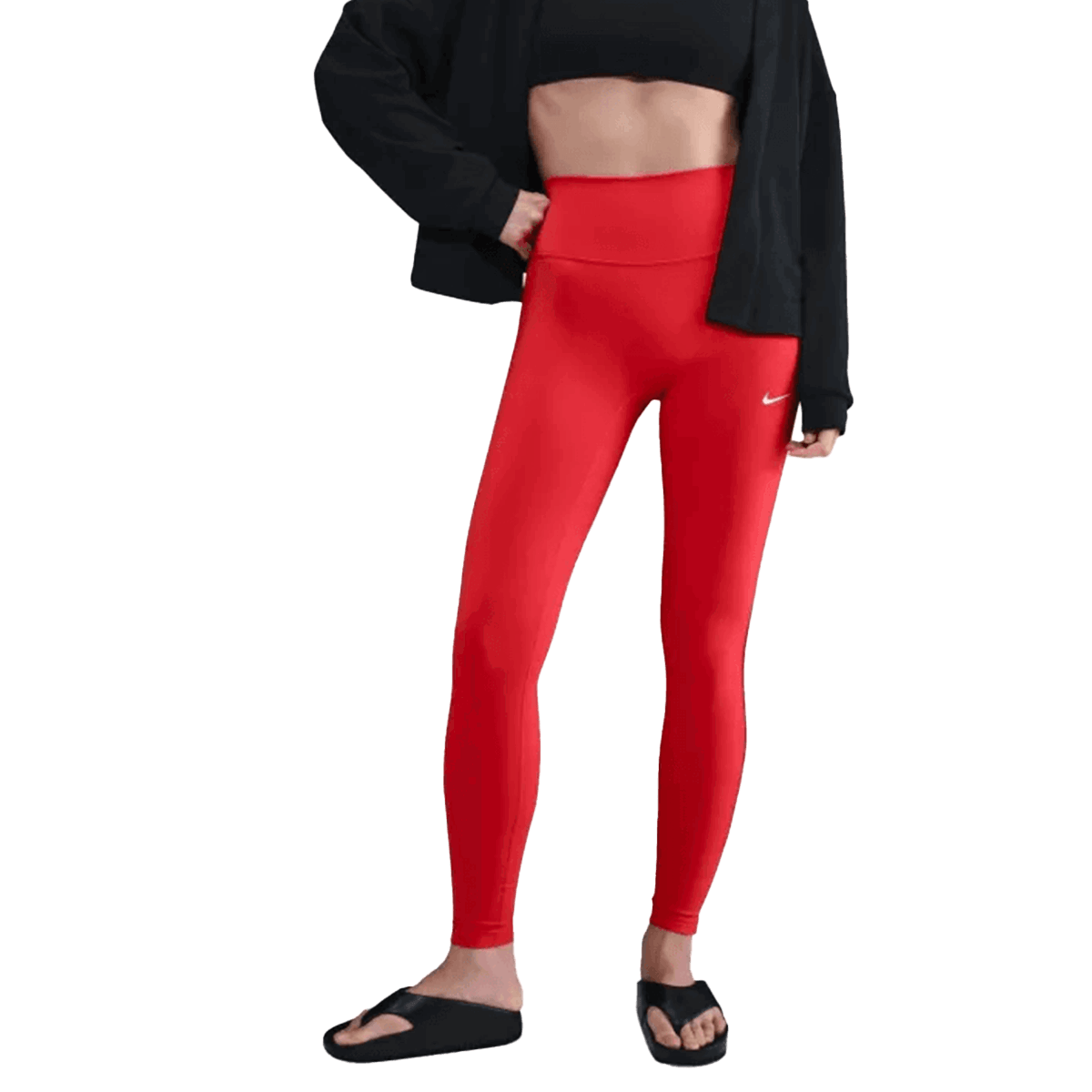 Leggings Nike ONE High-Rise Dri-Fit Glossy Tights Rød | IH4065-696, 0