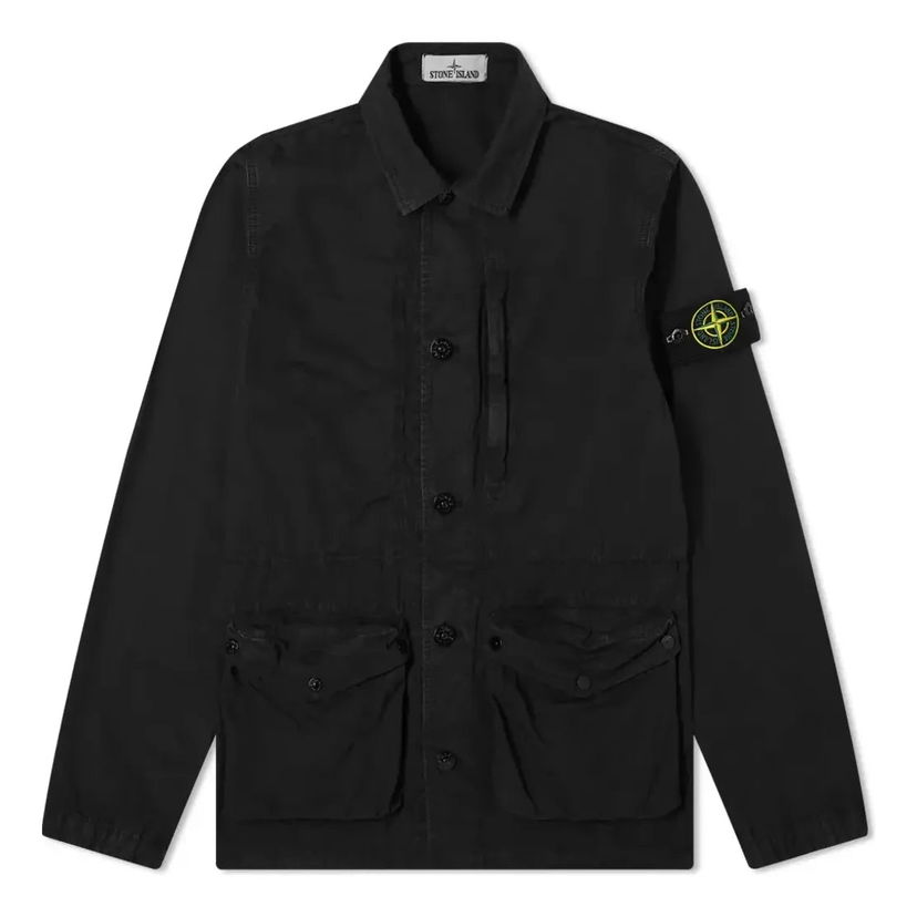 Skjorte Stone Island Vintage Canvas 3 Pocket Jacket Sort | 7415439WN-V0129