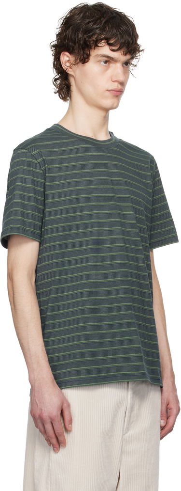 T-shirt A.P.C. A.P.C. Aymeric Striped T-Shirt Grøn | COHGX-H26132, 1