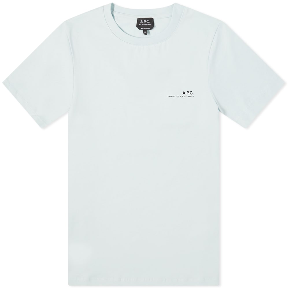 T-shirt A.P.C. Logo Tee Blå | COEOP-F26012-IAS, 0