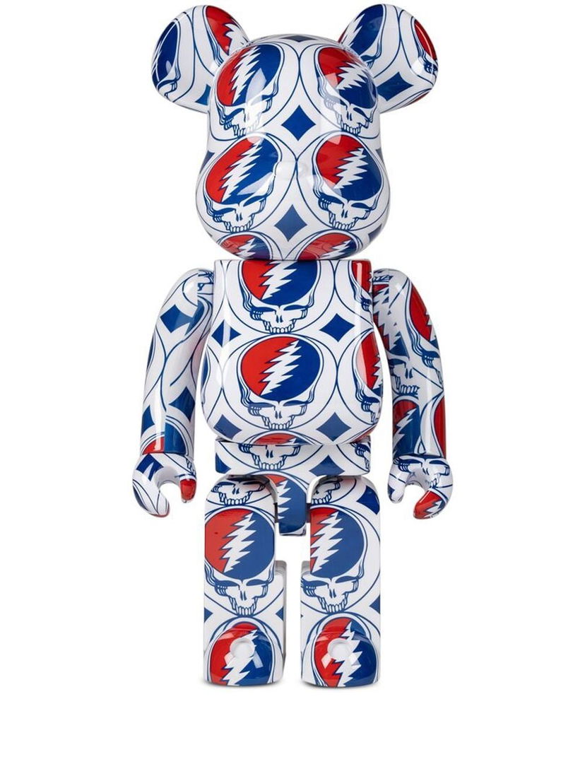 Collectible Medicom Toy Grateful Dead "Steal Your Face" BE@RBRICK figure - White Blå | MEDI011019618758