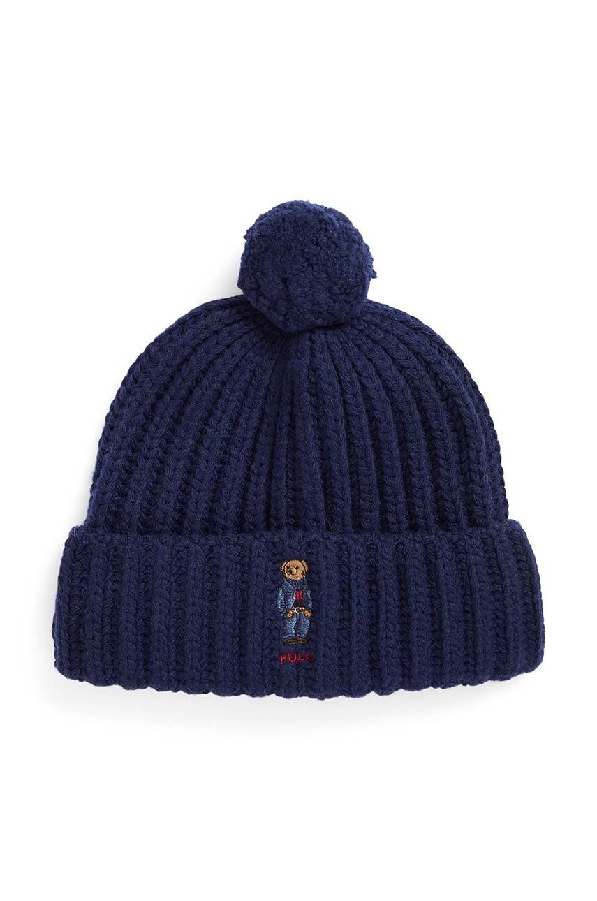Beanie Polo by Ralph Lauren Embroidered Logo Wool Beanie Mørkeblå | 455931876, 0