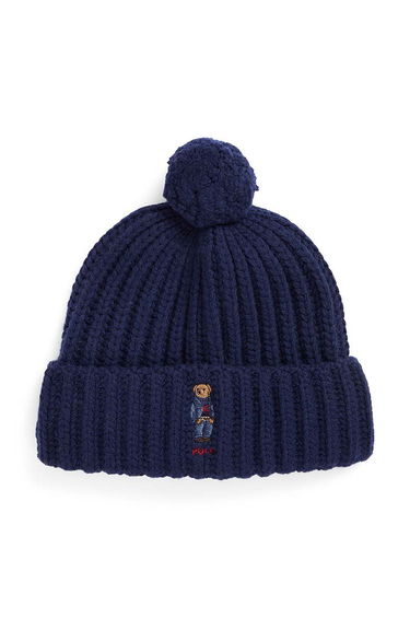 Beanie Polo by Ralph Lauren Embroidered Logo Wool Beanie Mørkeblå | 455931876, 0