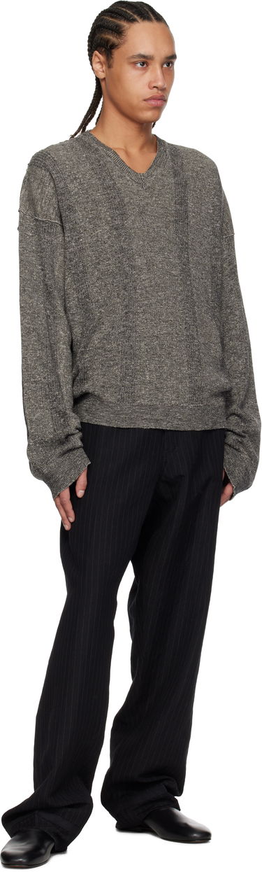 Sweater Maison Margiela Maison Margiela V-Neck Sweater Grå | S50HN0012 M13097, 3