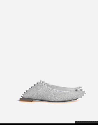 Sneakers og sko Dolce & Gabbana Glittery Fabric Ballet Flats With Bow And Dg Logo Metalisk | D11300AA74580998, 0