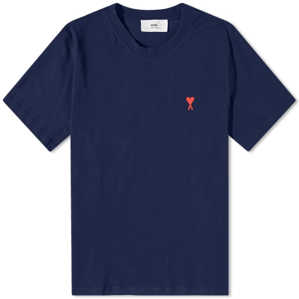 T-shirt AMI Tonal Small A Heart Tee Mørkeblå | UTS001-724-491, 0