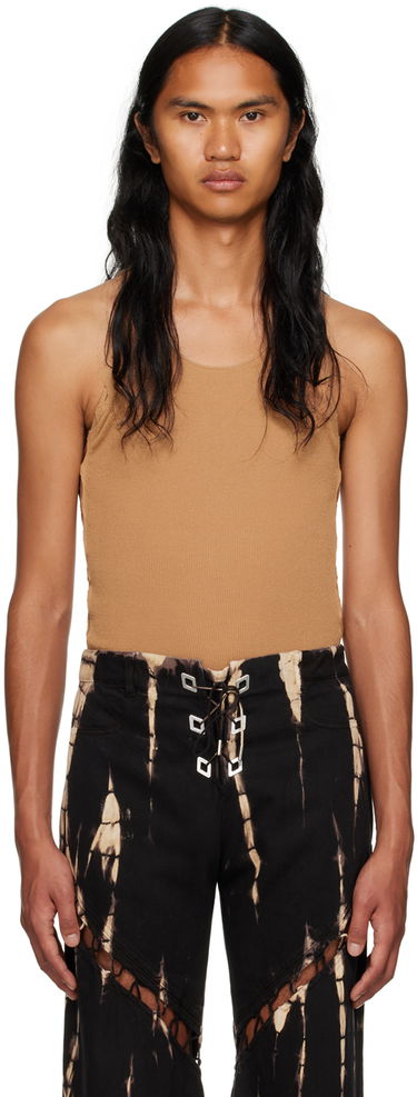 Tanktop Dion Lee Ribbed Tank Top Brun | C7224F23, 0